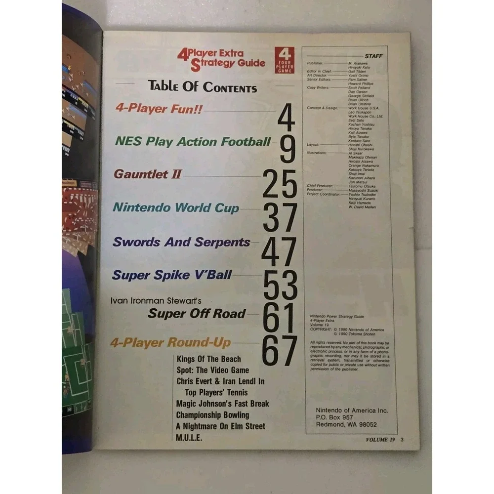 Nintendo Power Strategy Guide: 4 Player Extra‎ 1990 Volume 19 NES Magazine